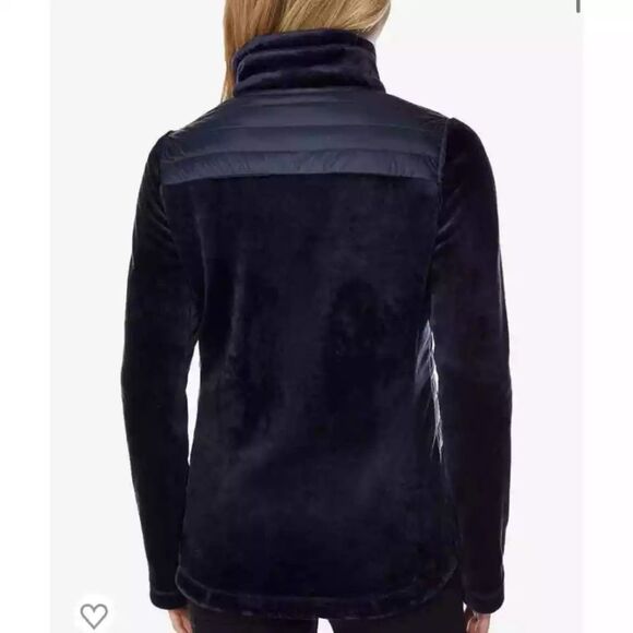 32 Degrees Heat Polar Fleece Puffer Jacket Lghtwght Full Zip Mock Neck Coat Smll - Picture 2 of 9